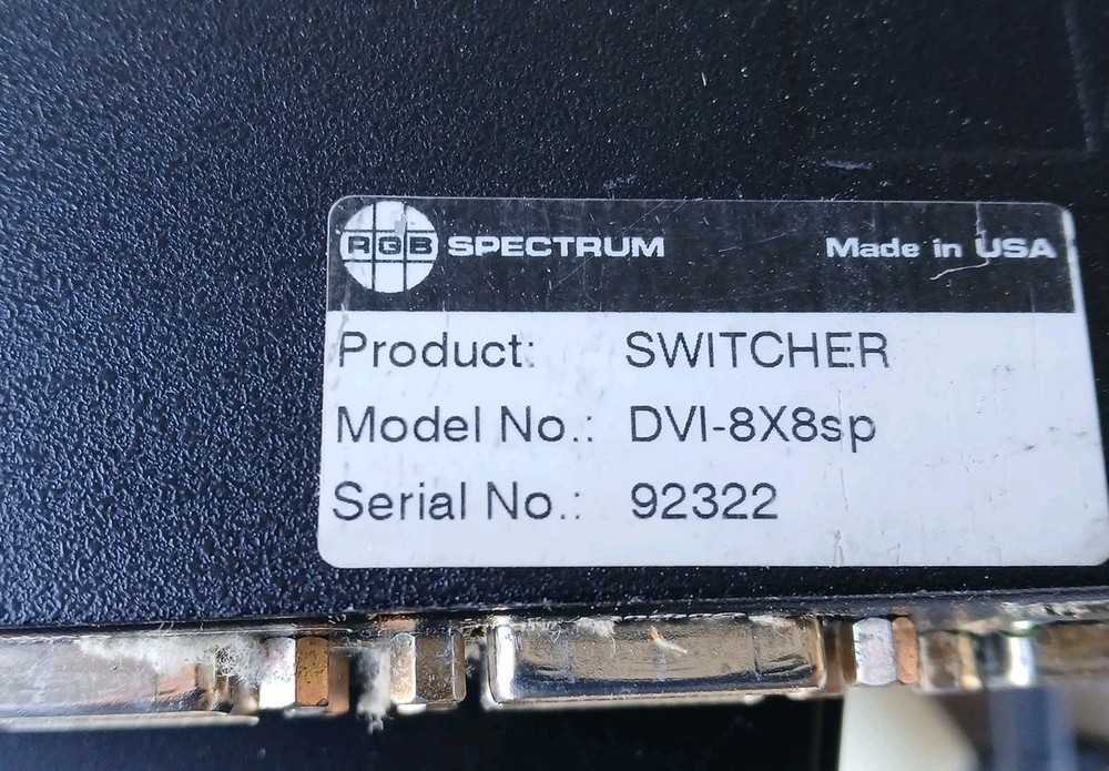 RGB SPECTRUM Multi Video Viewer Switcher 8x8sp