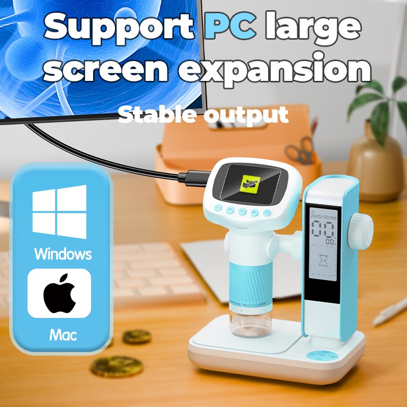 1000X Pocket Microscope for Kids 2.0" Screen, High-Definition Digital Microscope