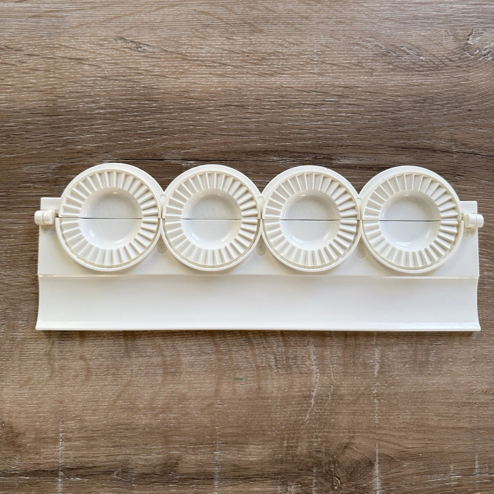 White Plastic Dumpling or Pierogi Mold