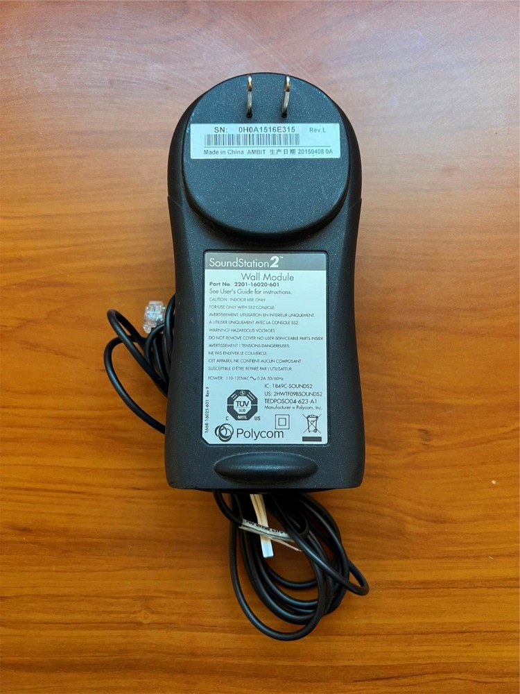 Polycom SoundStation 2 Wall Module 2201-16020-601 With Cable