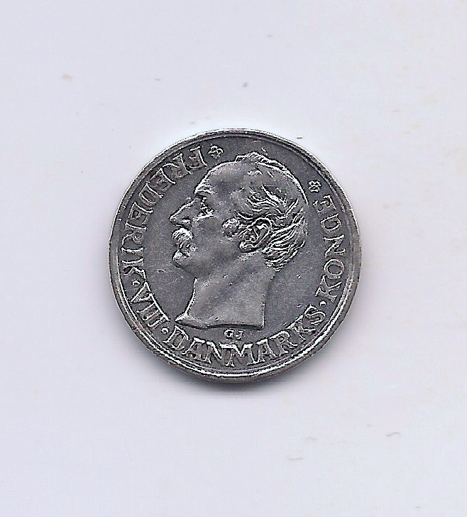 1910 Denmark Silver Ten Ore--Fabulous Details !!