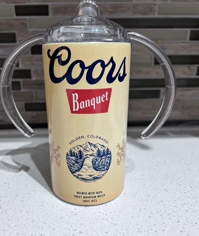 Coors Banquet Sippy Cup – 12oz Stainless Steel – Big Kid Style!