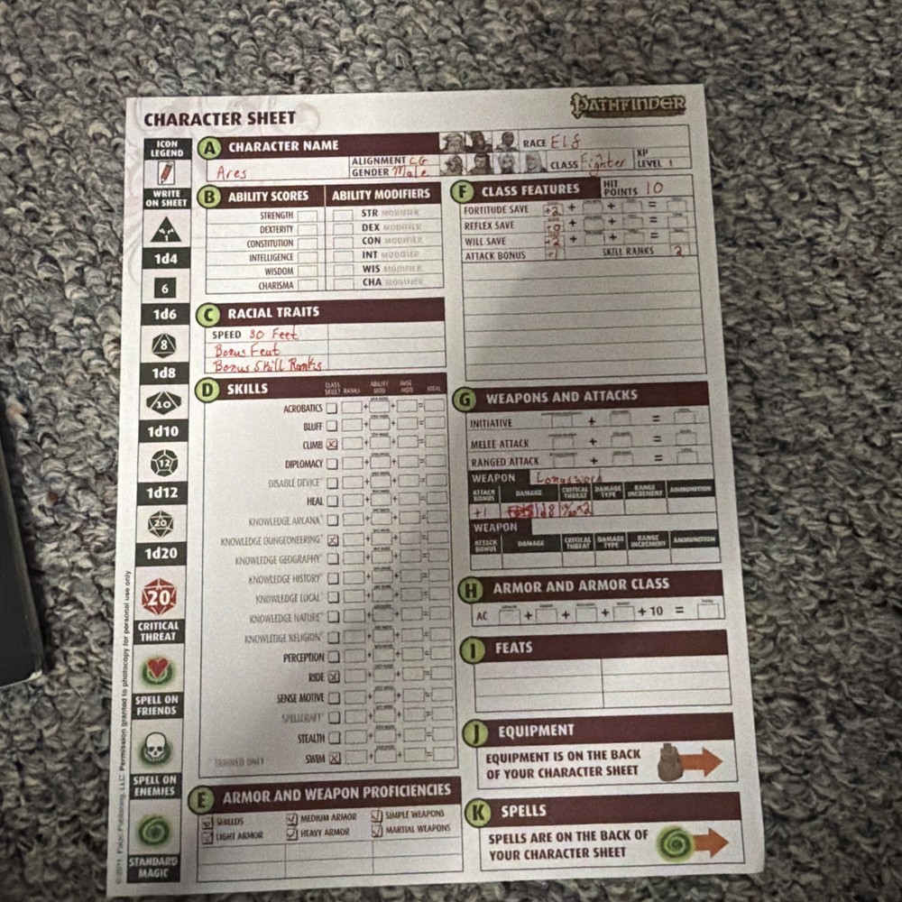 BOXED PATHFINDER ROLE Playing Game Parts Missing Board