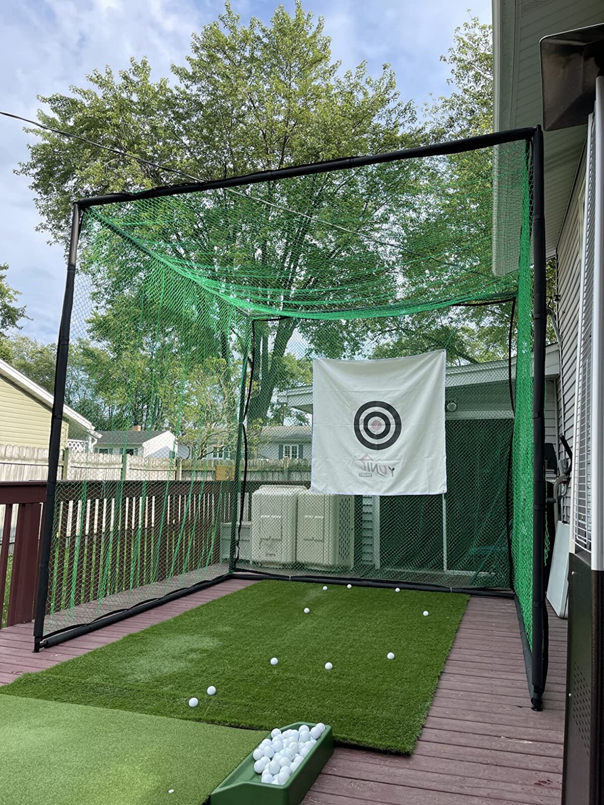 Premium Steel Metal Golf Cage 10ft x 8ft x 8ft Training Aids Chipping Practice