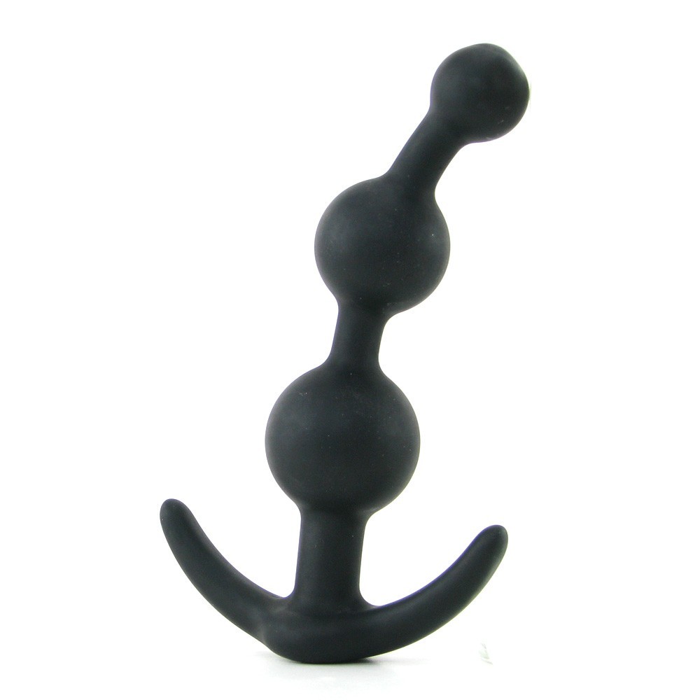 CalExotics Booty Call Booty Beads Black Flexible Silicone Anal Butt Plug