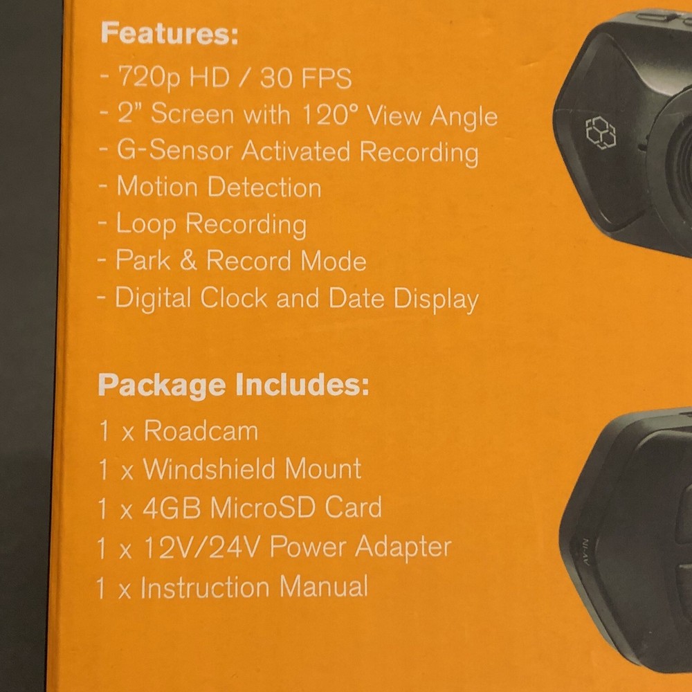 Yada Roadcam 720P Black Dash Cam Dashcam