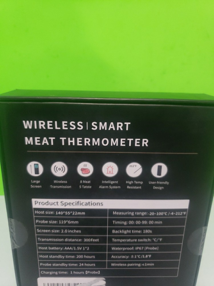Digital Wireless Meat Thermometer Open Box