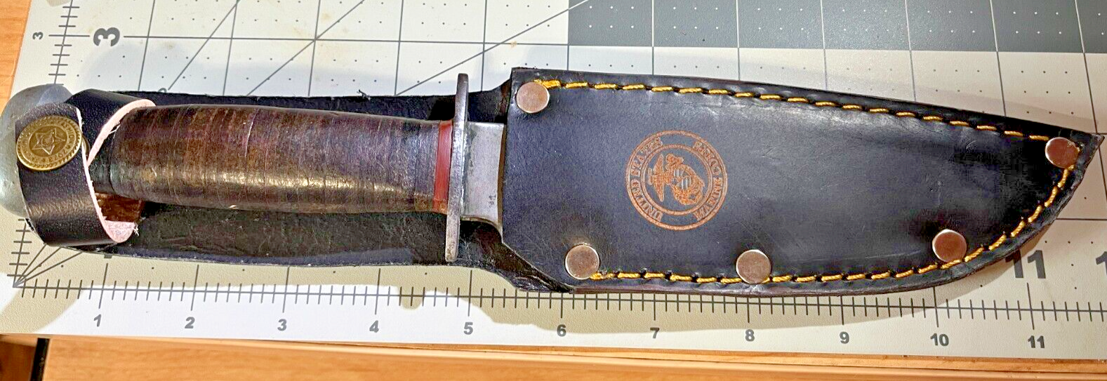 SHEATH ONLY FOR PAL RH-36, REMINGTON, and other hunting Knife NAVY, USMC, PLAIN