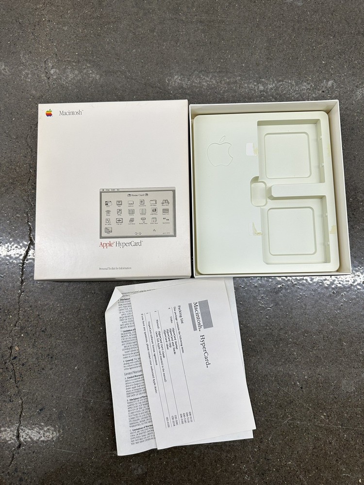 Vintage APPLE HyperCard Software For Macintosh M0556 Empty Box Only