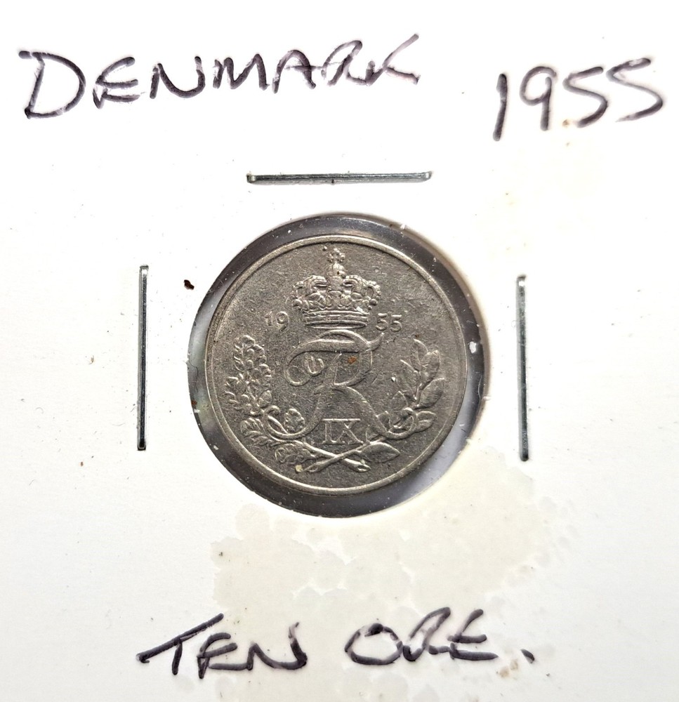 @@@ A NICE 1955 DENMARK TEN  ORE @@@