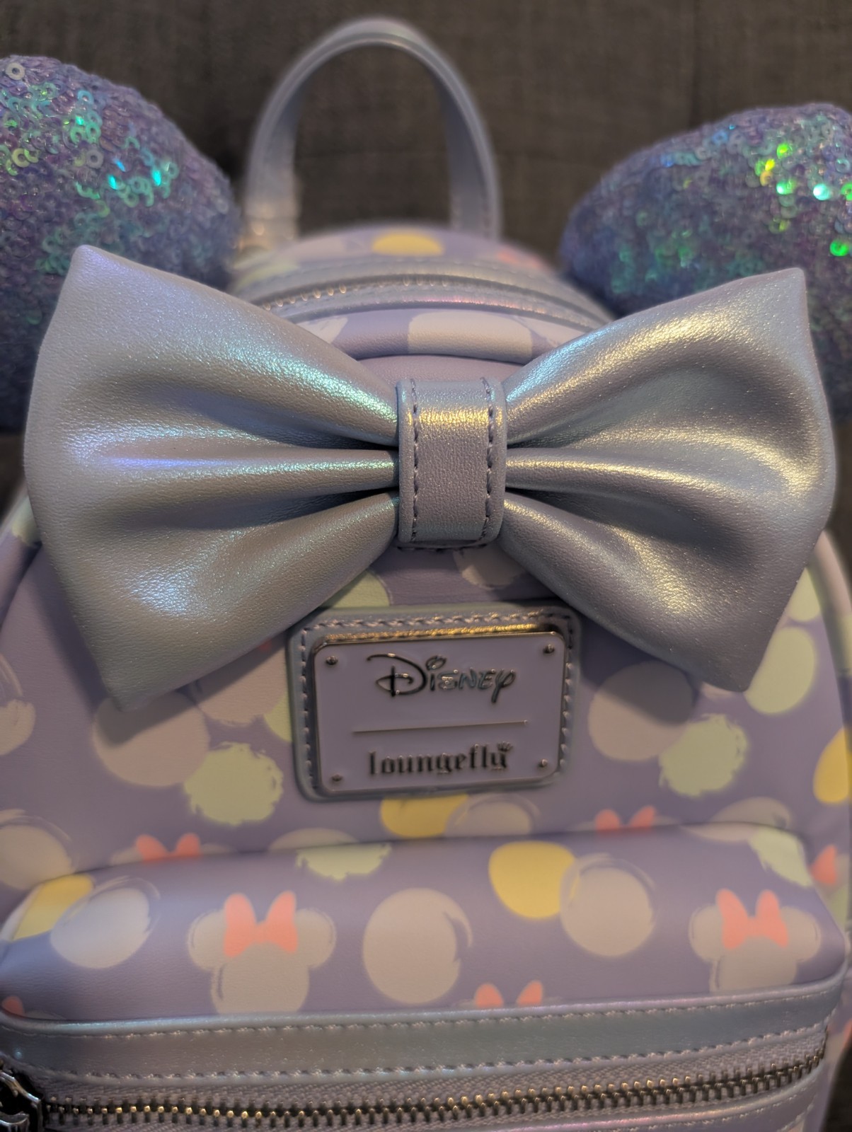 Minnie Mouse Exclusive Iridescent All-Over Print Sequin Ear Mini Backpack