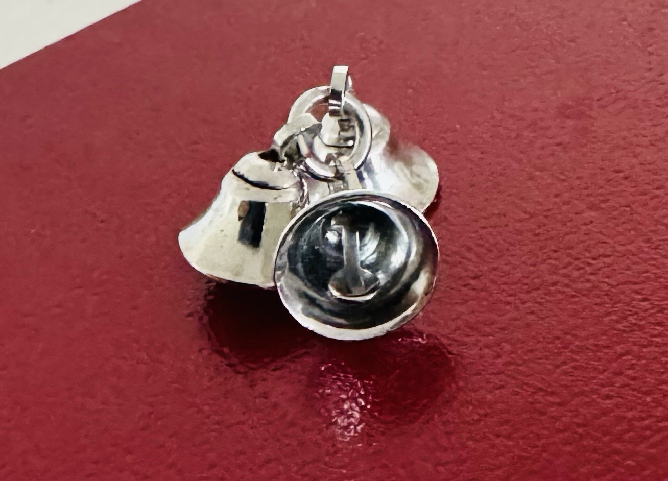 Vintage Sterling Silver Jingle Bells Charm, Circa 1940’s.