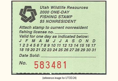 D2K Utah One Day Stamp 2000 $5.00