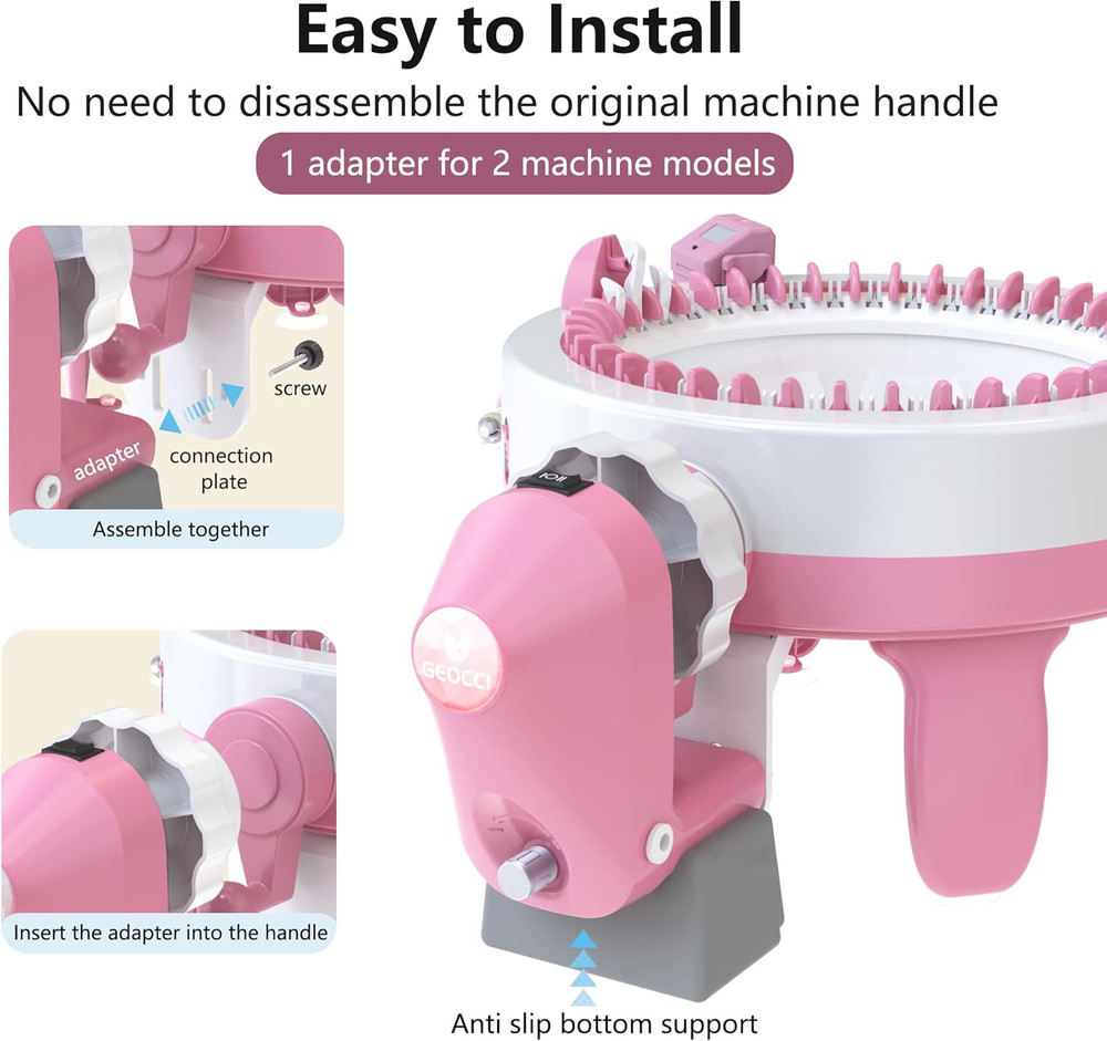 Electric Knitting Machine Adapter for Sentro 40 & 48 Knitting Machine, Automatic