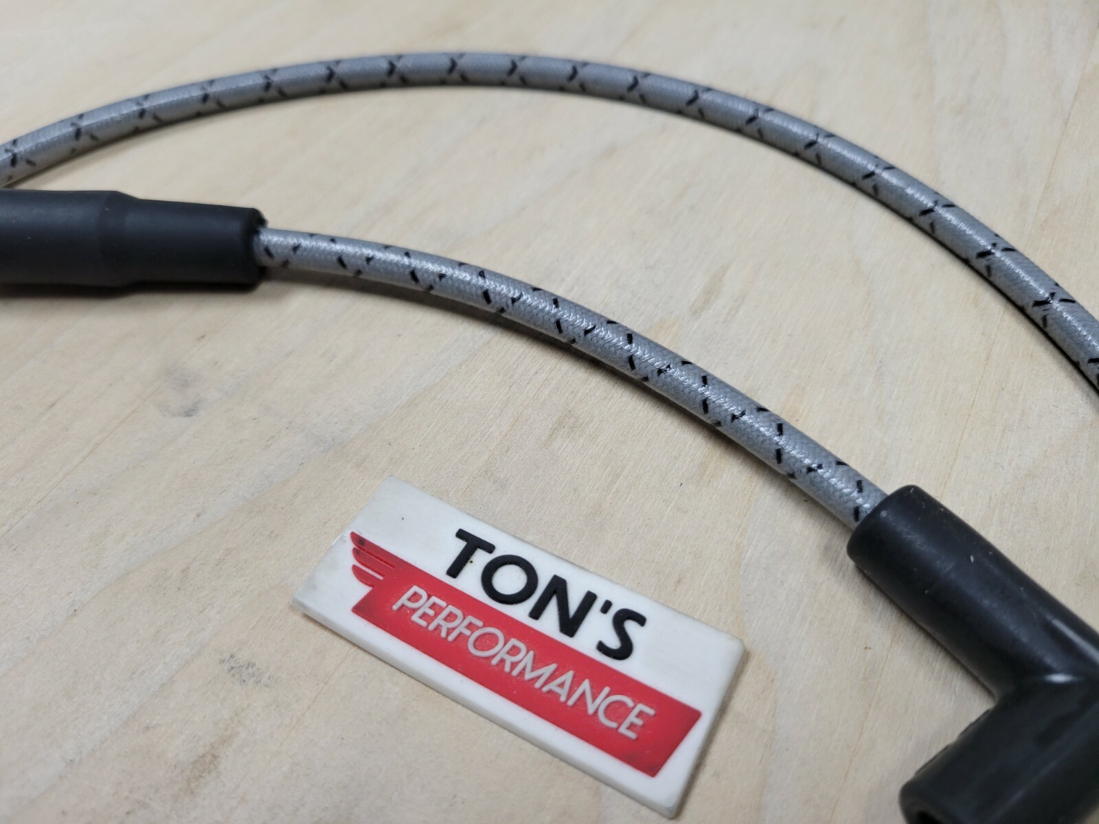 Harley Davidson Big Twin 99-17 FXD Dyna Softail Spark Plug Wires Gray BK Cloth