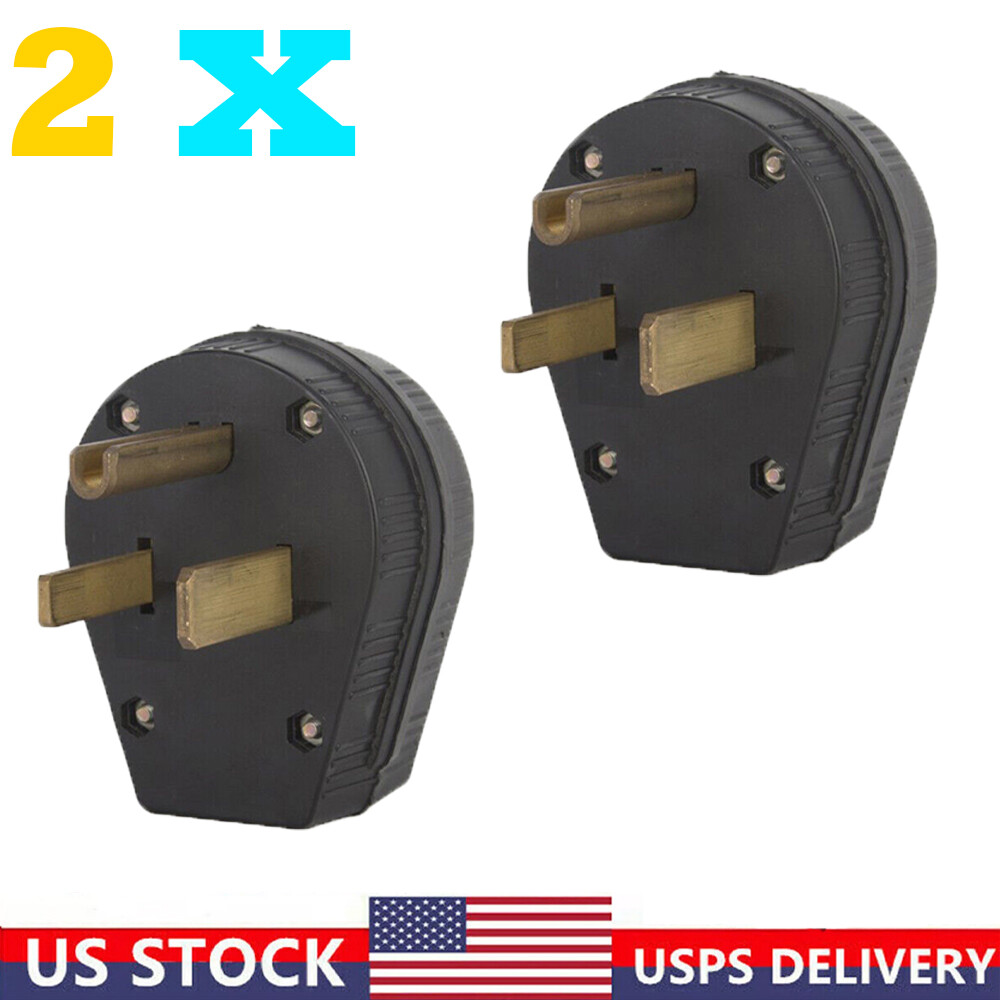 2 pcs NEMA 6-50P Welder Plug 50 Amp Male 220V 208 220 250 Volt Welder Dryer