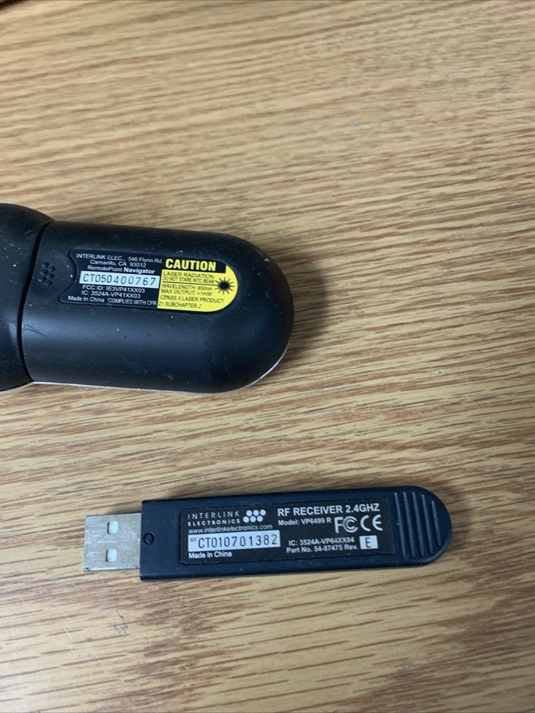 Replacement Interlink Electronics Wireless RemotePoint CT050400767 See