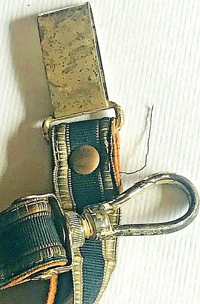 20" VINTAGE SILVER BUNYON MILITARY DRESS SWORD STRAP Leather