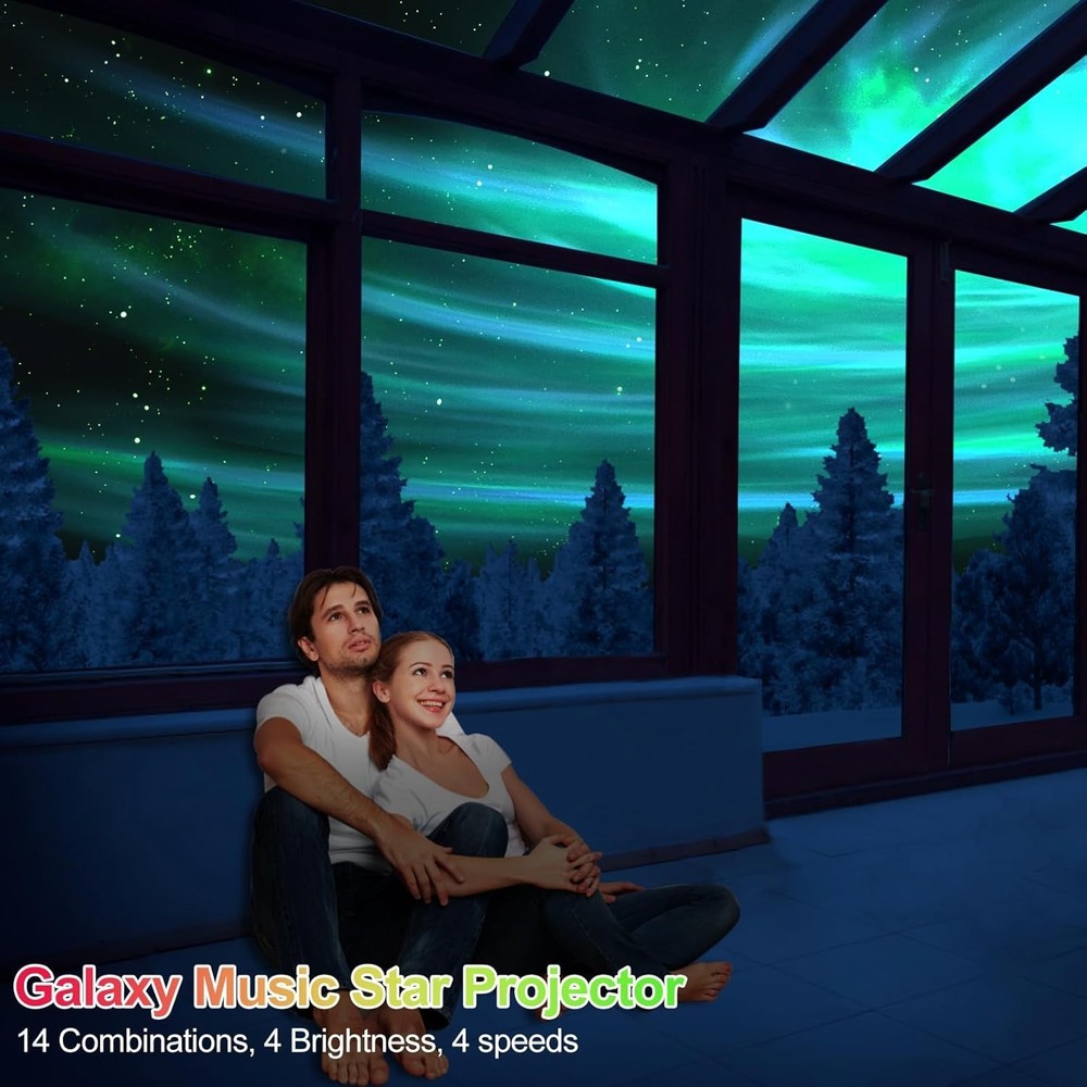 Galaxy Projector with Bluetooth & Adjustable Light: Modern Star Night Light