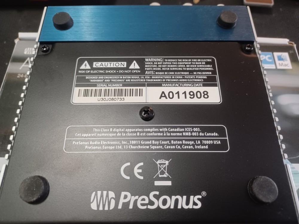 PreSonus AudioBox USB 96 Audio Interface Blue In Box