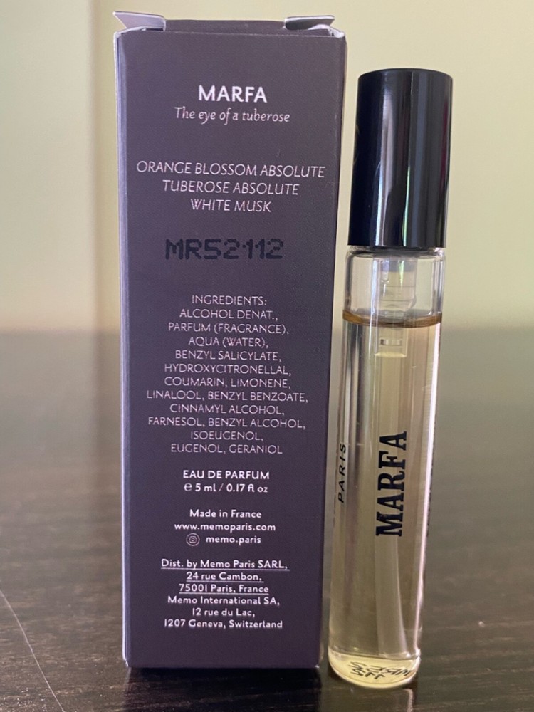 Memo Marfa EDP 5ml sample only! Pre-owned.