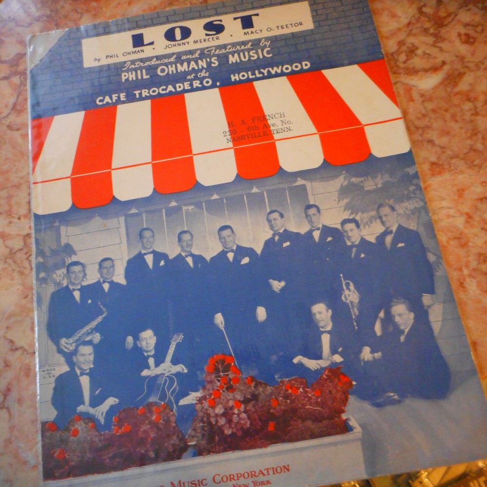 Lost Phil Ohman  Sheet Music 1936