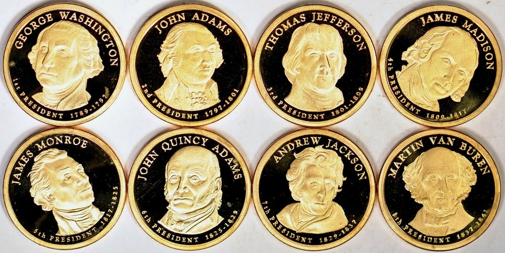 Complete Set Presidential Dollars Proof  K9040