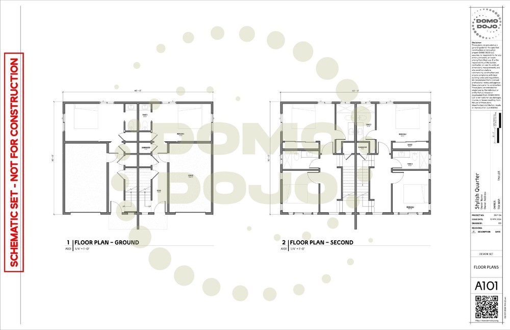 Stylish Quarter Duplex Plans – PDF Downloadable Blueprint