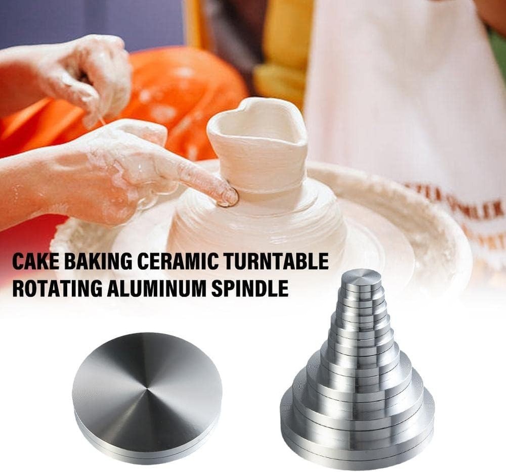 Silver 30mm Ceramic Clay Pottery Throwing Trimming Spinner Silive