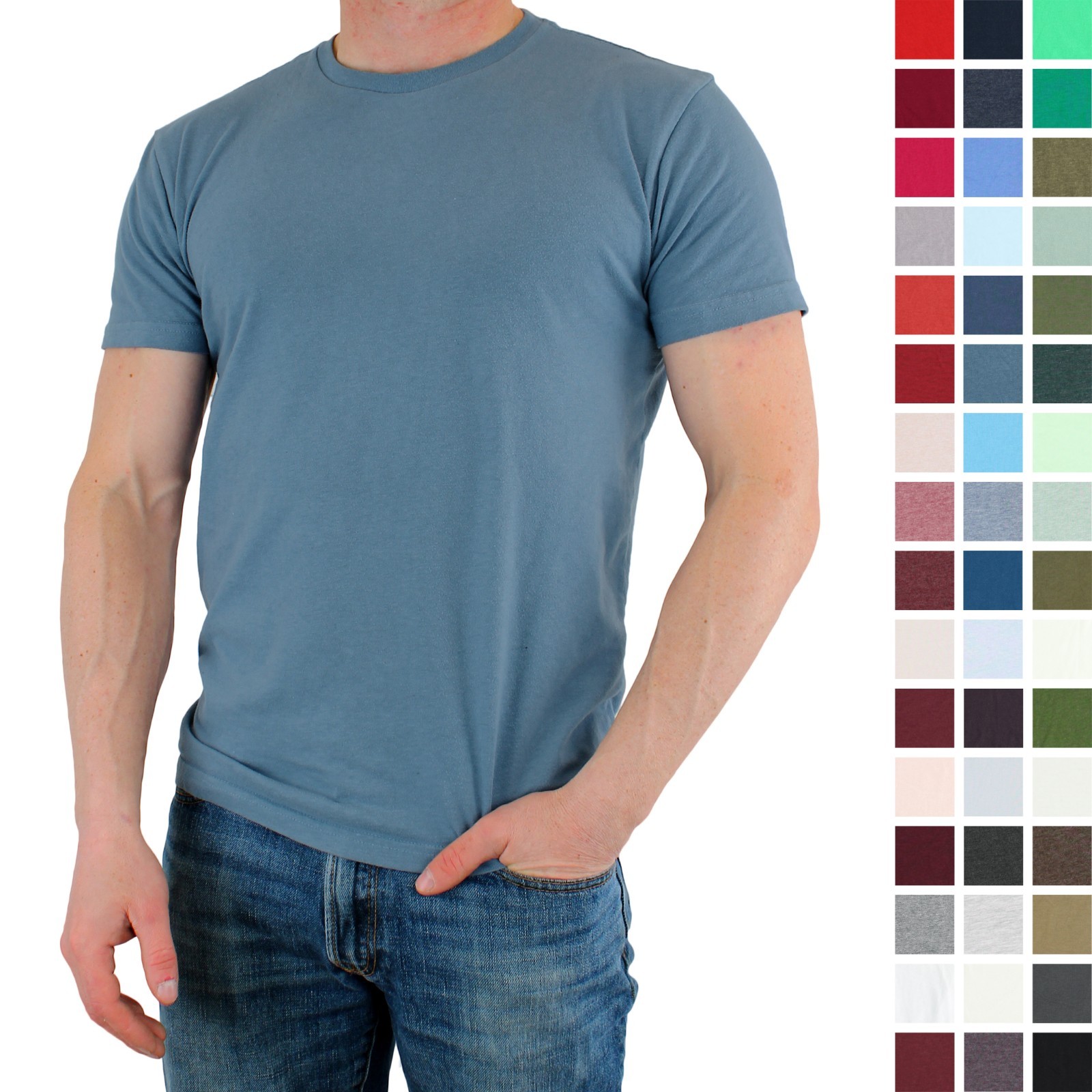 True Classic Men's T-Shirt Short Sleeve Athletic Cut Crew Neck Basics Tee Shirt