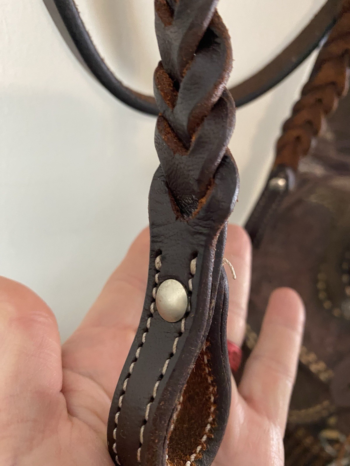 Braided Browband Headstall, Dark Oil