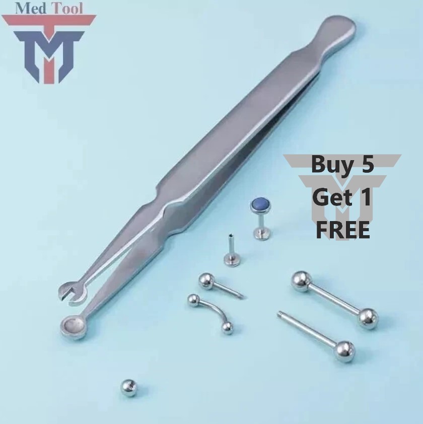 Piercing Barbell Clamps 4.5" Piercing Forceps Pliers