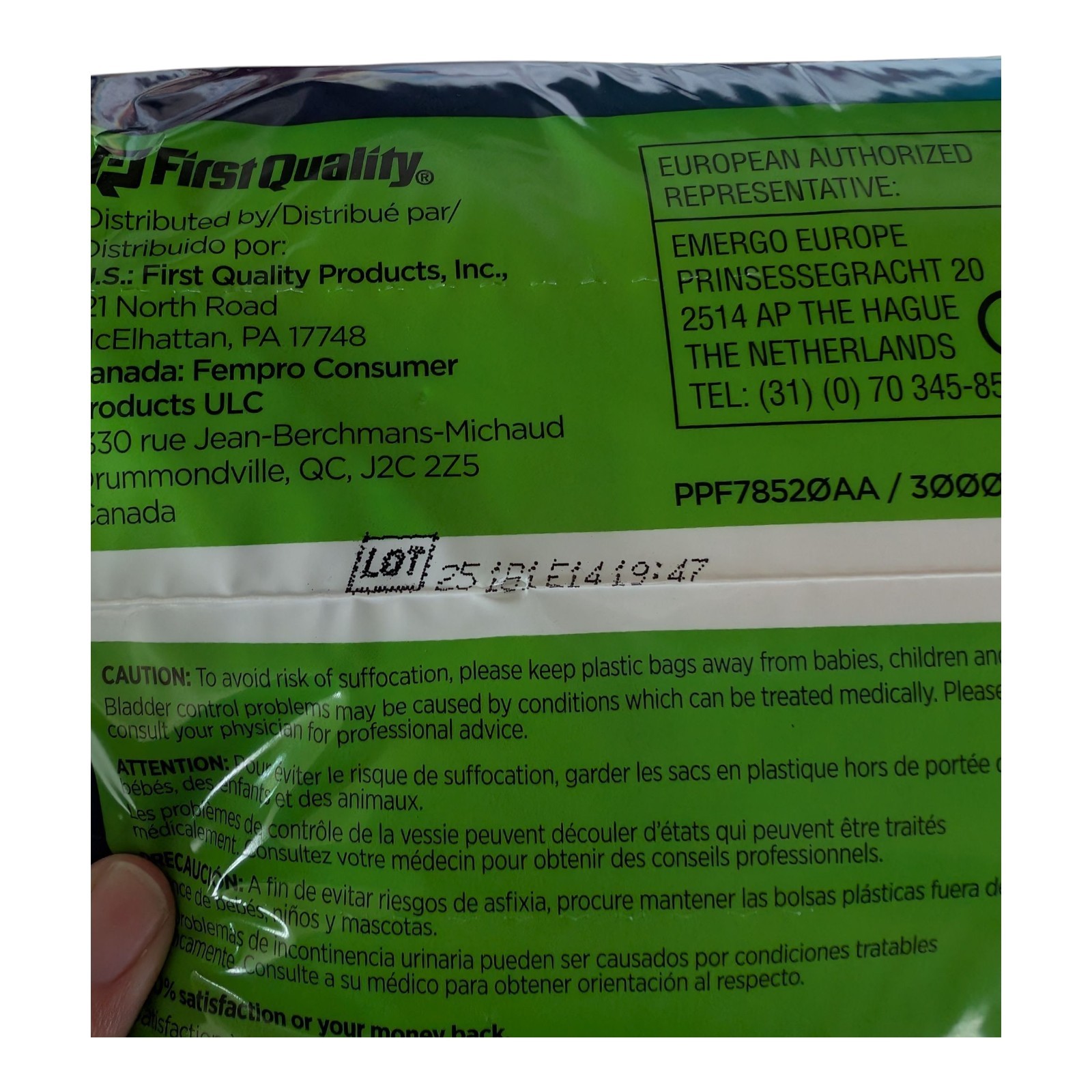 2x Prevail Per-Fit Incontinence Brief XL Mat Body Shape Maximum 30 Total Briefs