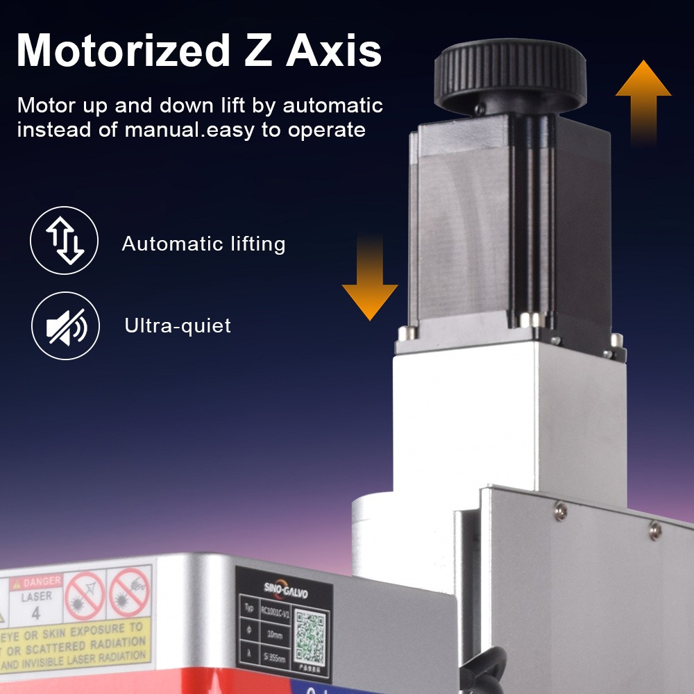 10W UV Crystal Inside 3D Engraving Laser Marking Machine MotorizedZ with Chiller
