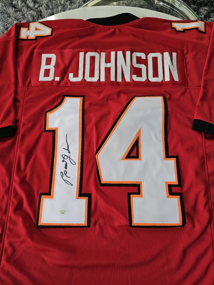 Brad Johnson Autographed/Signed Jersey JSA Sticker Red Custom Jersey