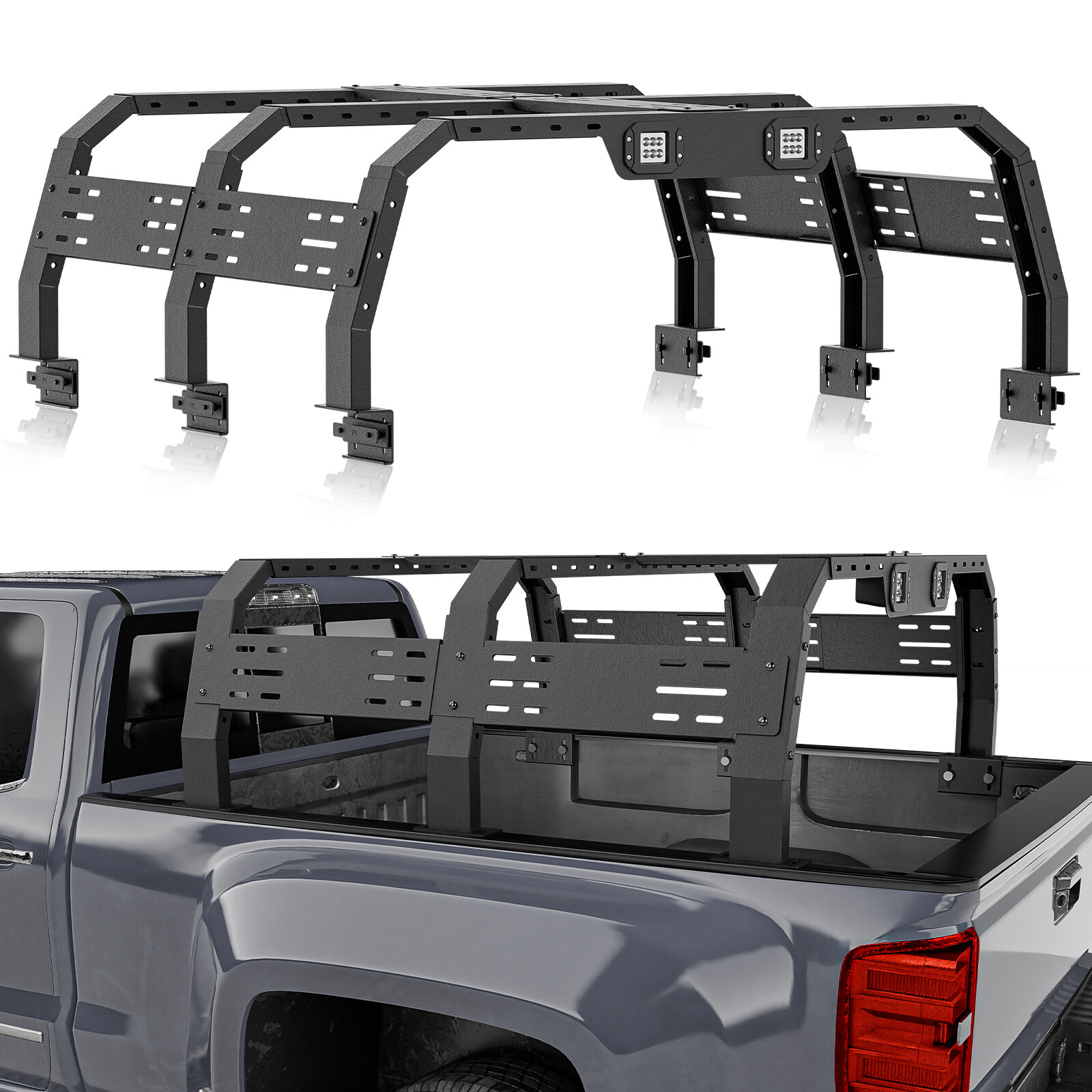 1000LBS Full-Size Overland Bed Racks For F-150/Tundra/Frontier/Titan/Tacoma