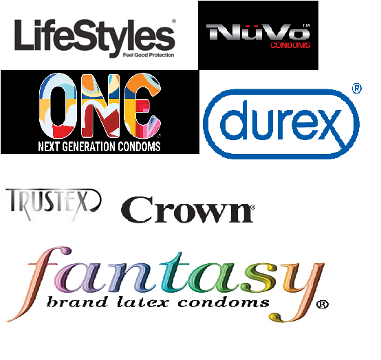 Lifestyles, Trustex, One, Crown, NuVo, Fantasy, & Durex - BOXED - 100 Condoms
