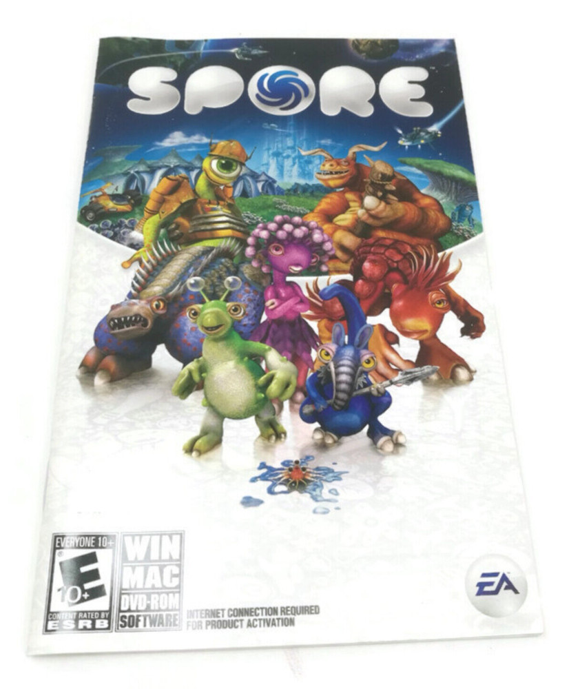 Original Manual ONLY ~ Spore Pc Win/Mac