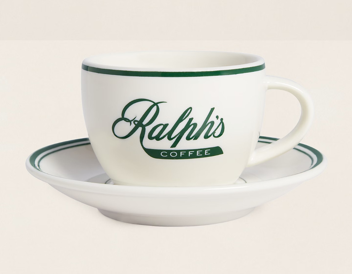 RALPH'S COFFEE by Ralph Lauren Porcelain Espresso Cup & Saucer Set (polo)