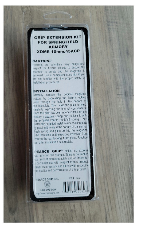 Pearce Grip PG-E1045 -Grip Extension Kit for Springfield Armory XDME 10/45 - NEW