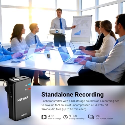 CM28 (1 RX + 2 TX + Charging Case), Wireless Lavalier Microphone, CM28 Set