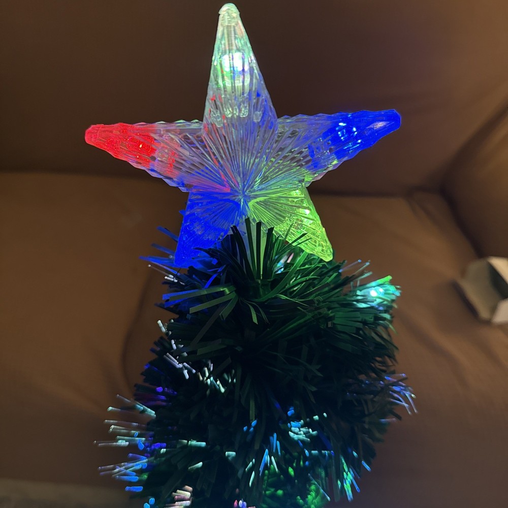 Open box-Pre lit Fiber Optic Artificial Christmas Tree Multicolor Lights