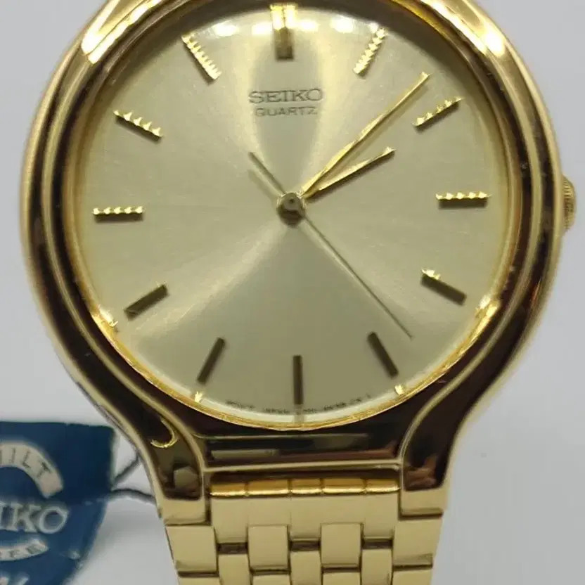 NOS Seiko Quartz Dress Watch Gold SFW400 Champagne Dial