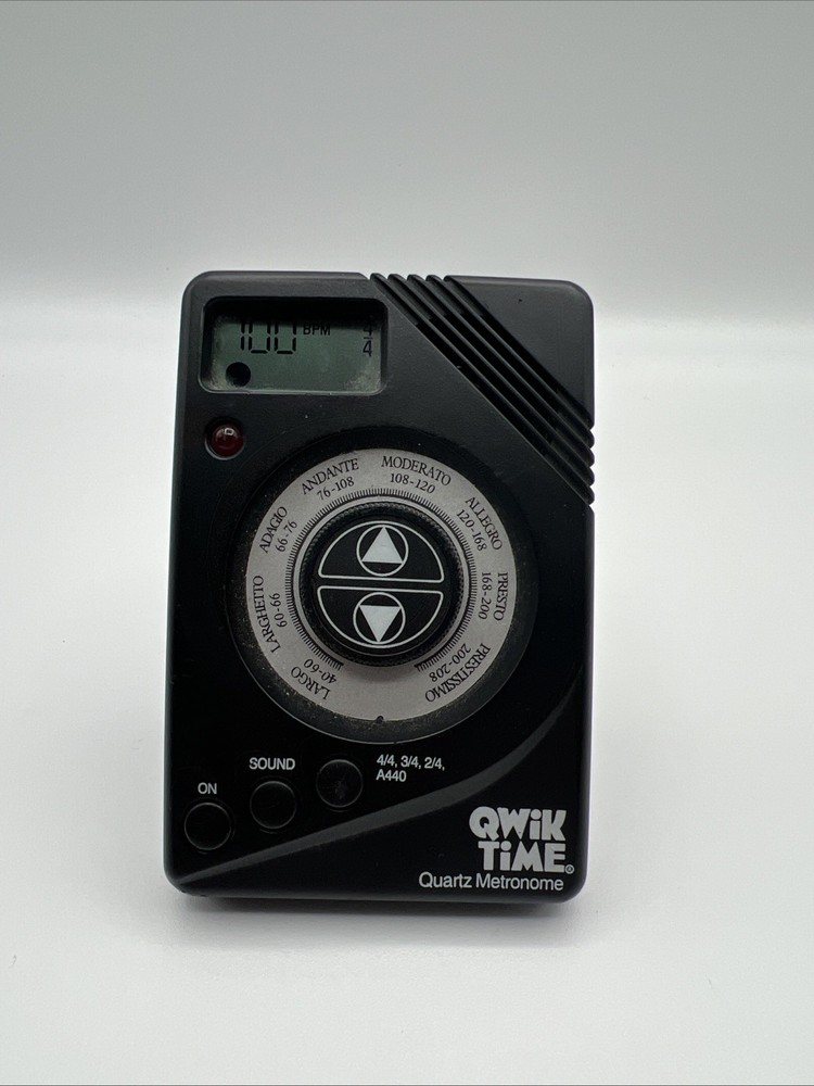 QWIK TIME Quartz METRONOME - FOR PERFECT RHYTHM Bouncing Ball Display- Tested
