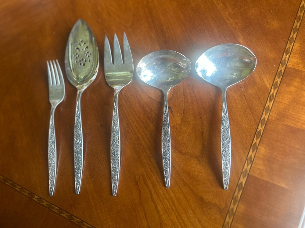 Oneida Community Tangier Silver Plate Flatware Serving Pcs (5)
