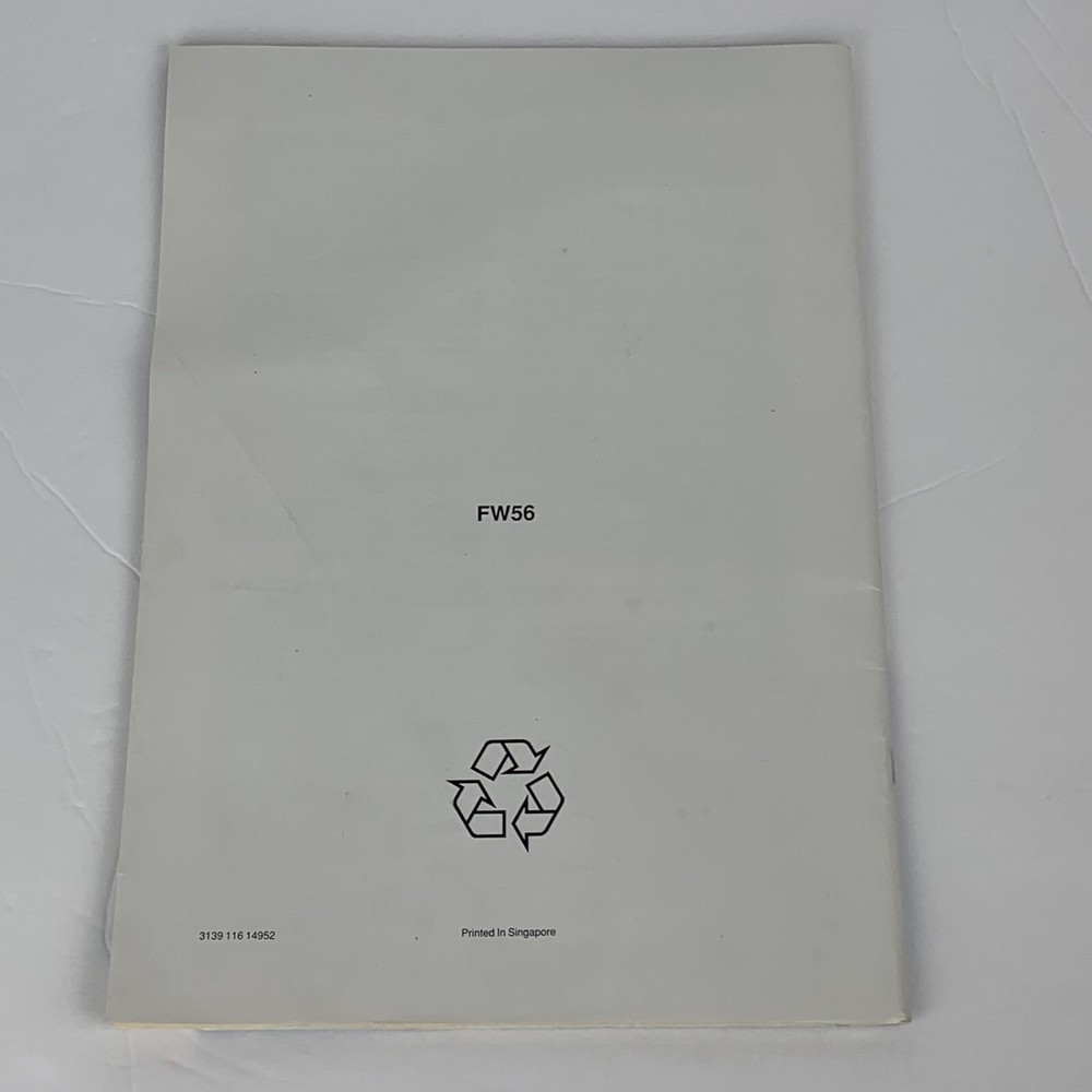 Philips FW56 CD Mini Hifi Stereo System Instruction Manual Booklet