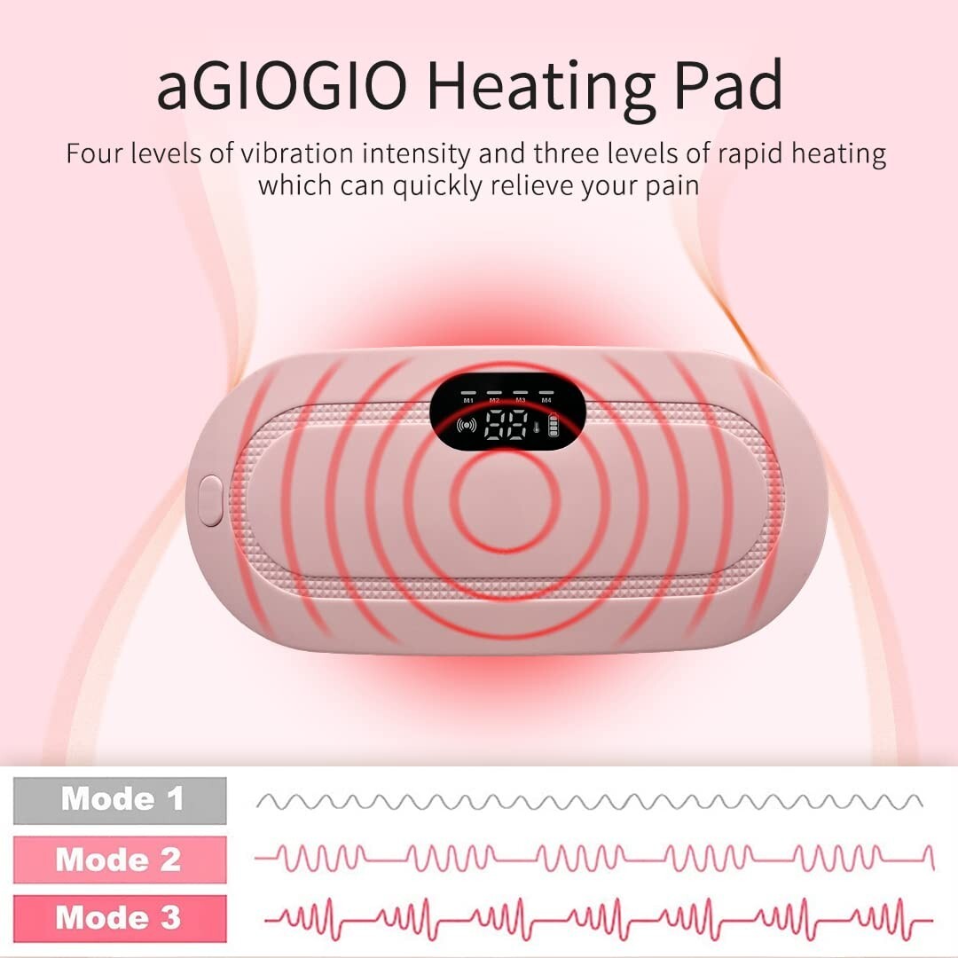 Portable Cordless Heating Pad for Menstrual Cramps,Pain for Stomach,Back & Belly