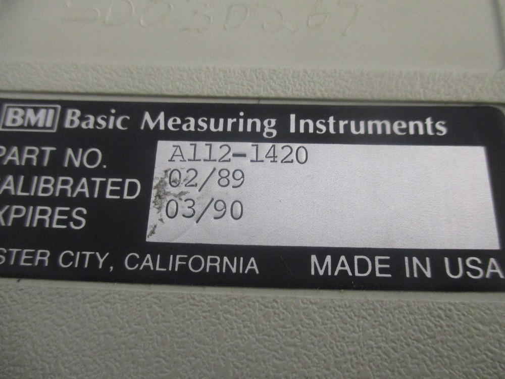 BMI Model: A112-1420 Current Probe. Not Tested. For Parts <