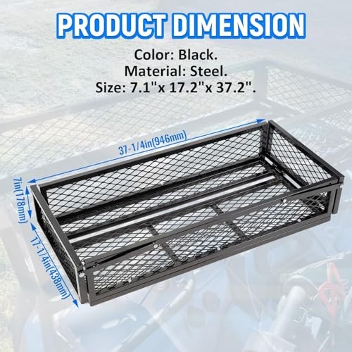 Universal Cargo Basket Compatible with UTV ATV Drop Storage Luggage Front