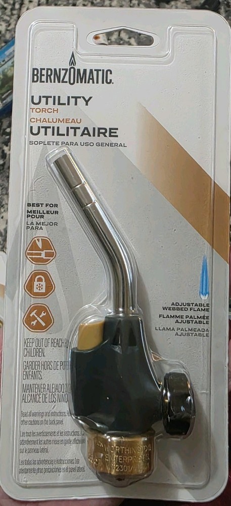 Bernzomatic Propane Gas Torch Head with Adjustable Flame WT2301